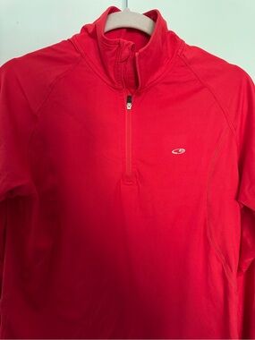 Champion Bright Red 1/4 Zip Athletic Jacket